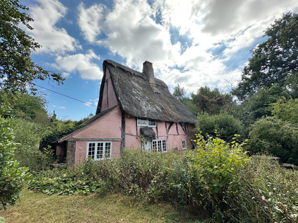 Lot: 115 - DETACHED THATCHED COTTAGE IN NEED OF REPAIR ON 1.36 ACRES OF LAND - External of detached thatched cottage